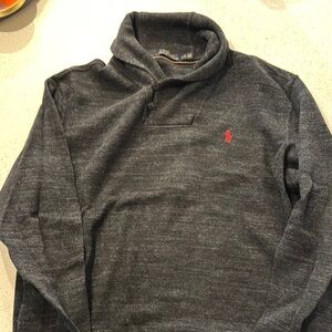 Ralph Lauren Dark Gray Sweater with Red Accent